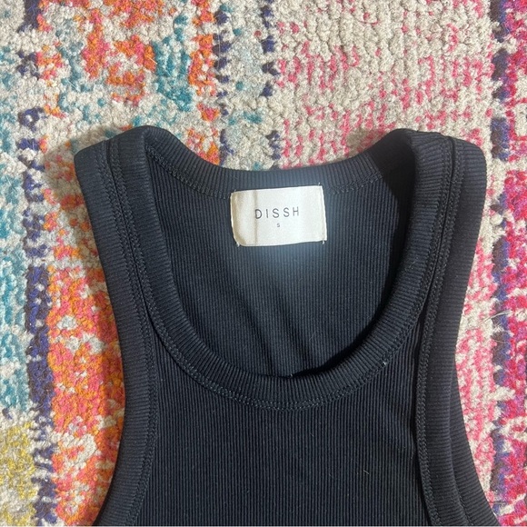 Dissh NINA BLACK RACER KNIT TANK S - Picture 3 of 7